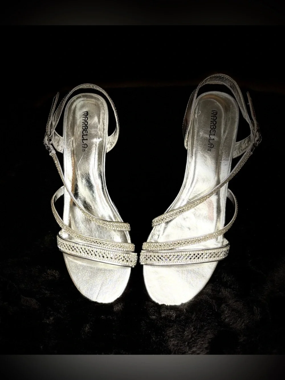 Marbella Rhinestone Wedges - Silver